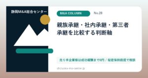 親族承継・社内承継・第三者承継を比較する判断軸のアイキャッチ画像