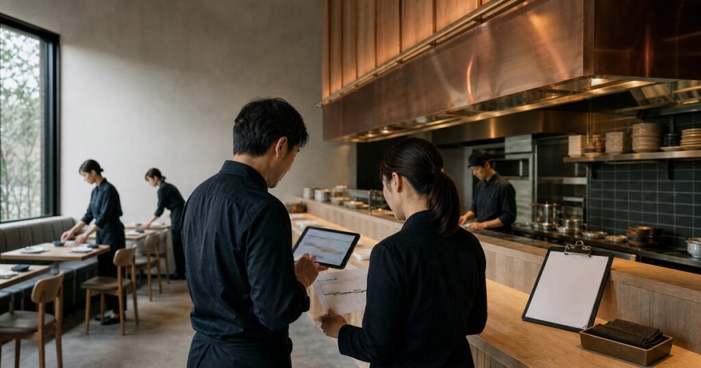 飲食店の厨房衛生記録と株式交換工程表を確認する完全子会社化の事例研究イメージ